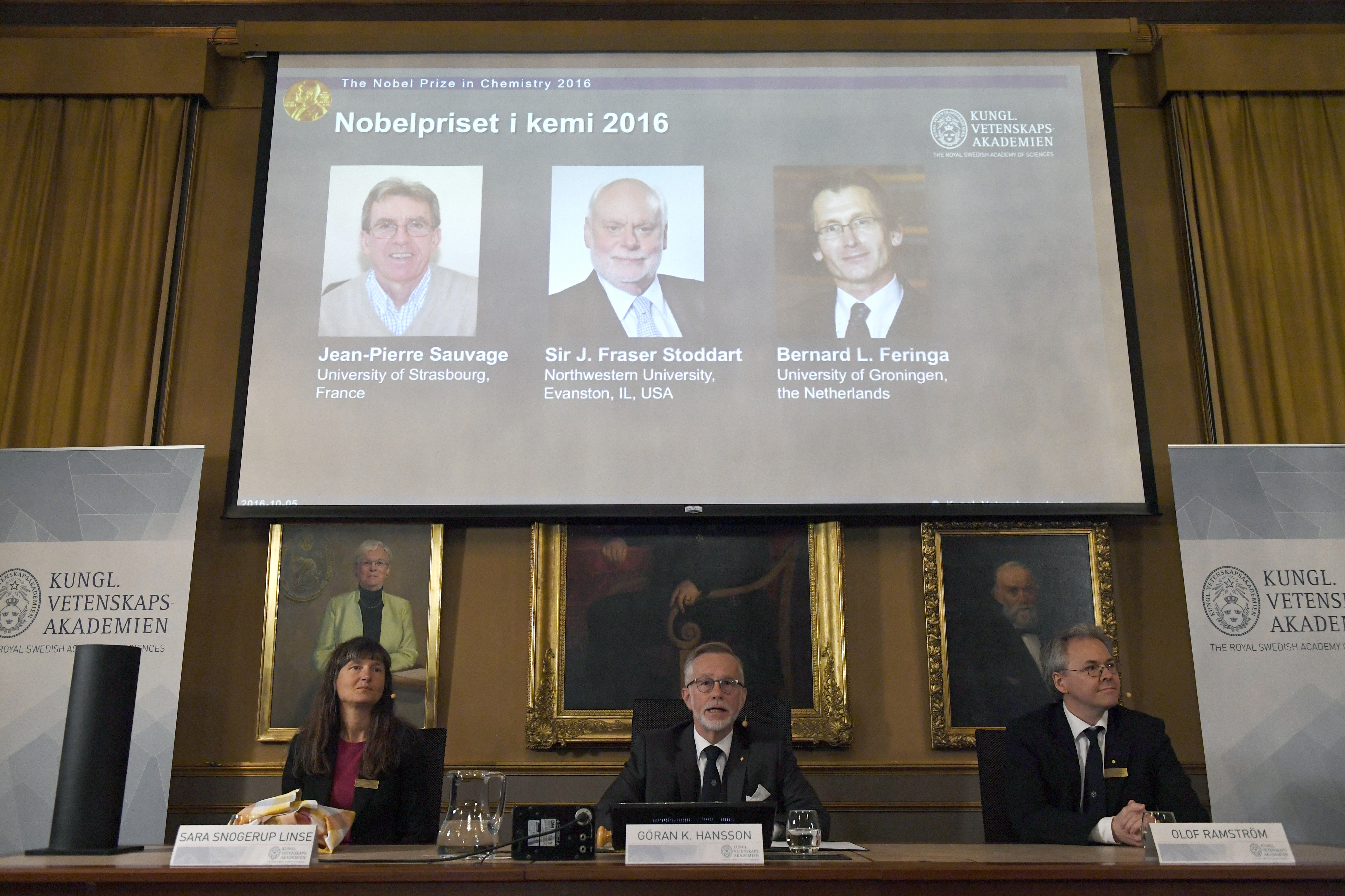 The Latest: Nobel winner Stoddart: Research is 'a long haul'