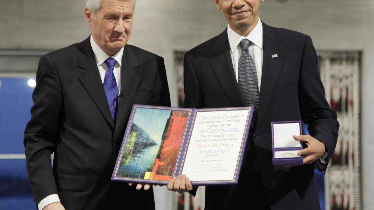 Years later Obama's peace prize still tangled in war debates
