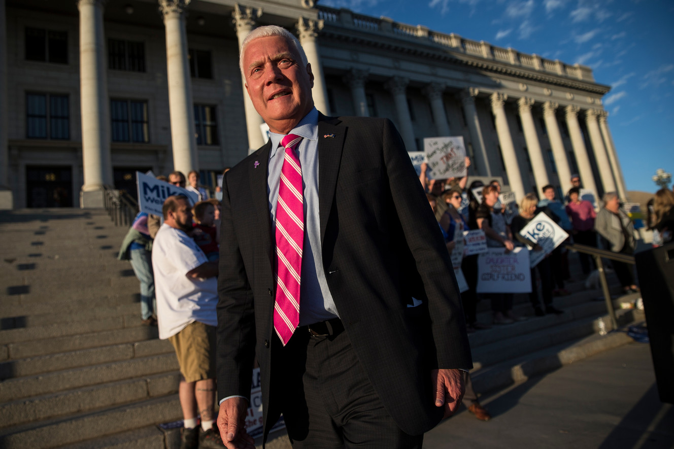 Democratic candidate Mike Weinholtz says GOP Gov. Gary Herbert not treating women fairly