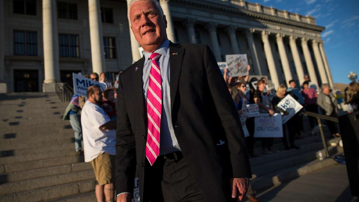 Democratic candidate Mike Weinholtz says GOP Gov. Gary Herbert not treating women fairly