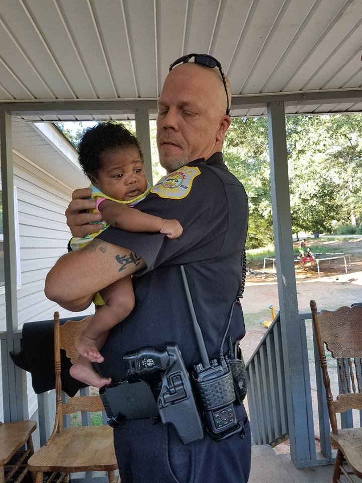 Officer saves baby from choking and takes on the role of a lifetime