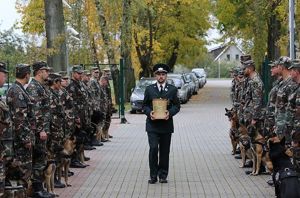 Lithuanian police dog killed in action gets official burial