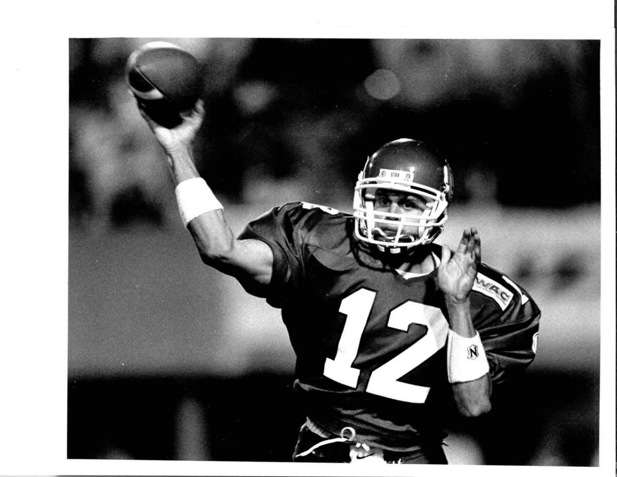 Former University of Utah quarterback Brandon Jones died from injuries he sustained in a biking accident near St. George on Monday, Oct.10, 2016. He played for Utah from 1994 to 1996. (Photo: University of Utah)