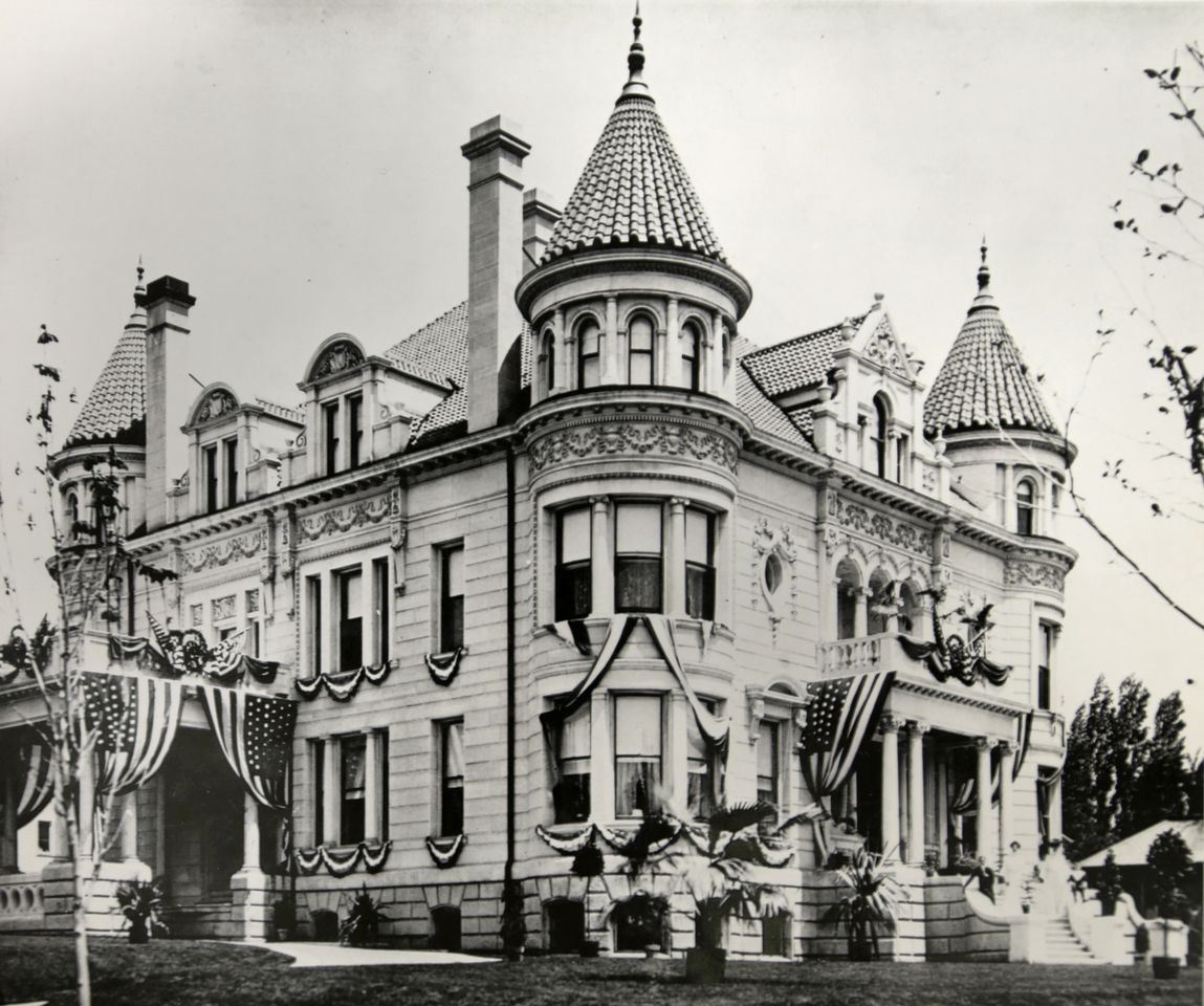 The Kearns Mansion was draped in patriotic bunting when President Theodore Roosevelt came to visit in 1903. (Photo: KUED)