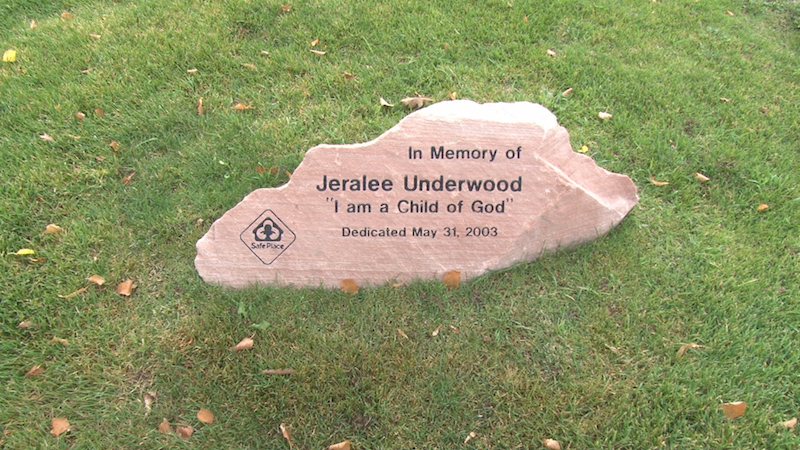A memorial stone in Jeralee’s memory has been placed in a Pocatello park. (Photo: Nate Eaton, EastIdahoNews.com)