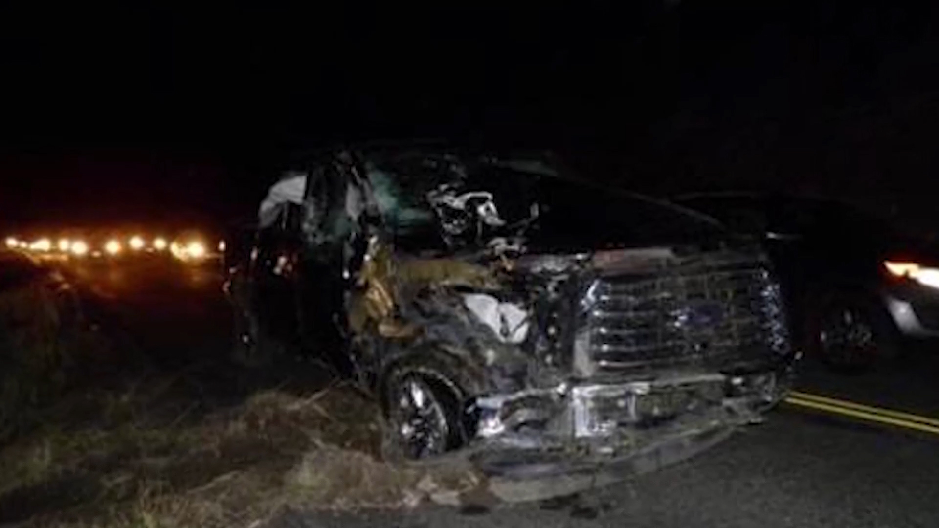 The aftermath of the car accident. Photo credit: KSL TV