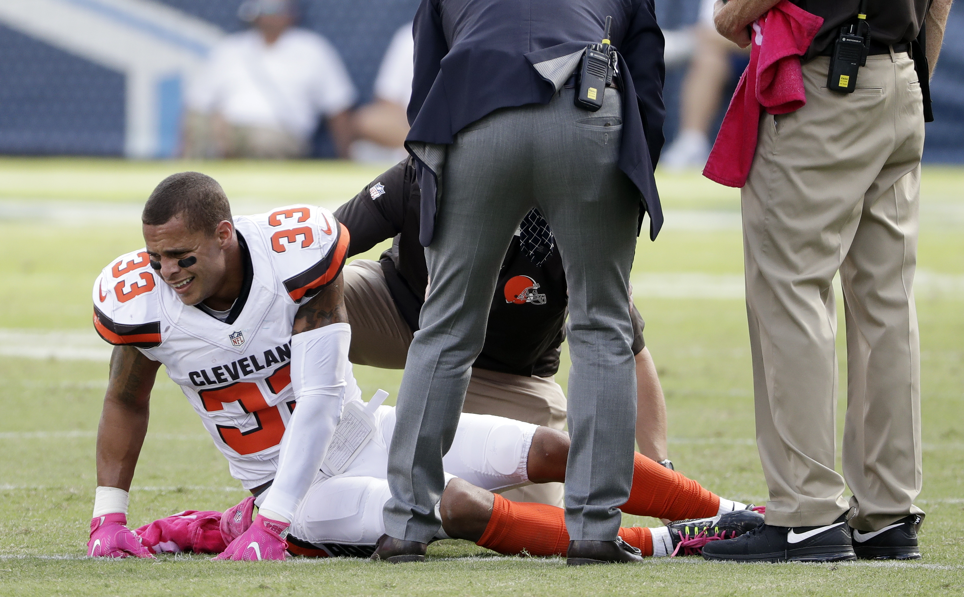 Browns safety Poyer still in hospital with lacerated kidney