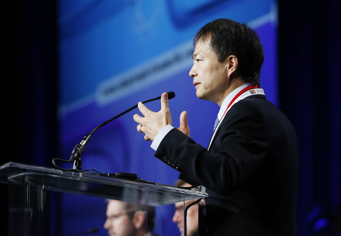 Dr. John Zhang speaks about a new technique that combines DNA from three people to form a baby during the American Society for Reproductive Medicine Scientific Congress at the Salt Palace in Salt Lake City on Wednesday, Oct. 19, 2016. (Photo: Jeffrey D. Allred, Deseret News)