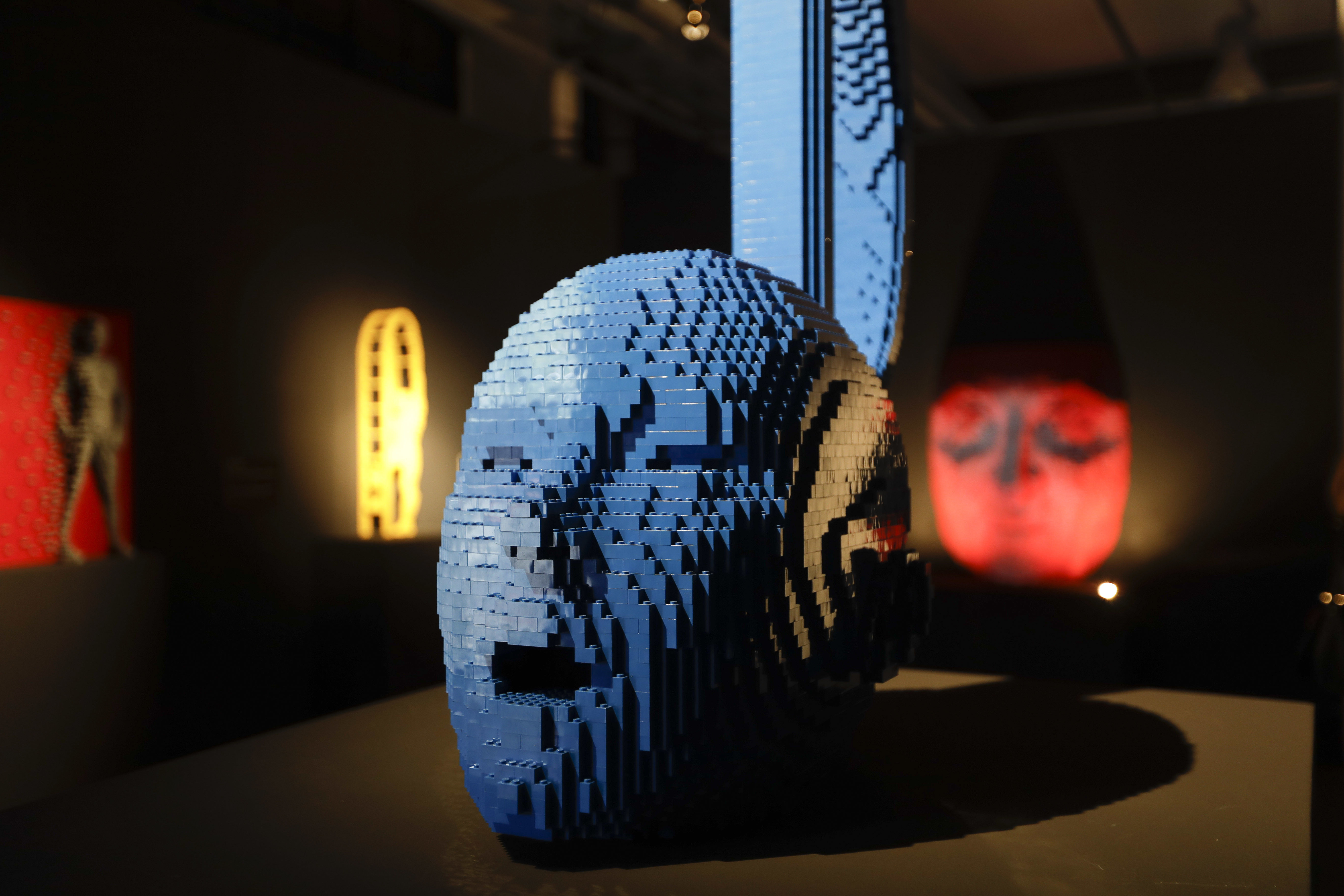AP PHOTOS: Exhibit of Lego sculptures opens in Milan