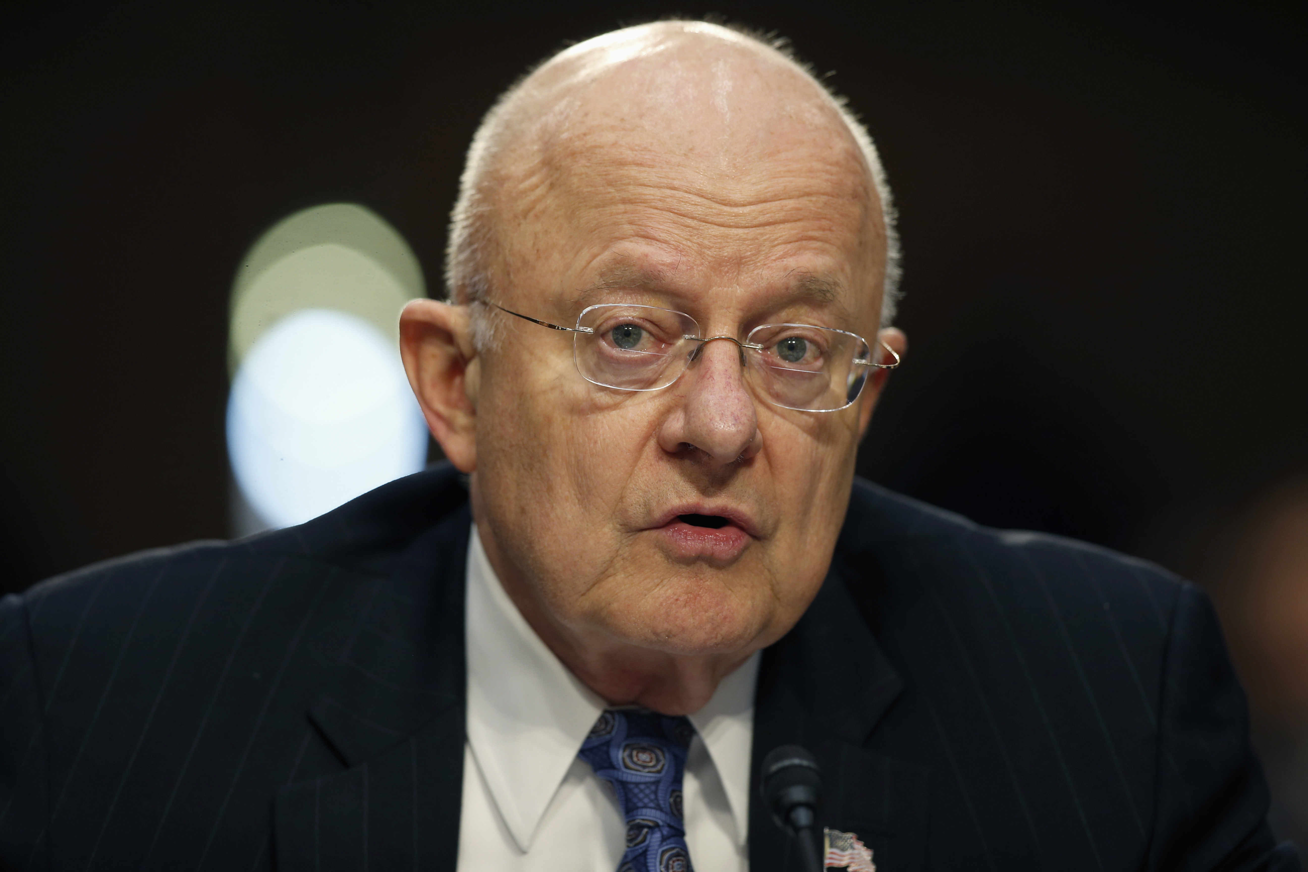 In this Feb. 9, 2016, file photo, National Intelligence Director James Clapper speaks on Capitol Hill. Photo: AP Photo