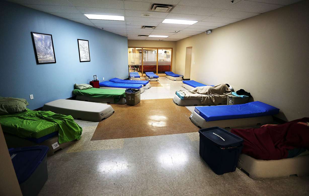 Mattresses are placed on the floor in the dorm at the Volunteers of America-Utah Detox in Salt Lake City on Wednesday, Oct. 26, 2016. Photo: Ravell Call, Deseret News
