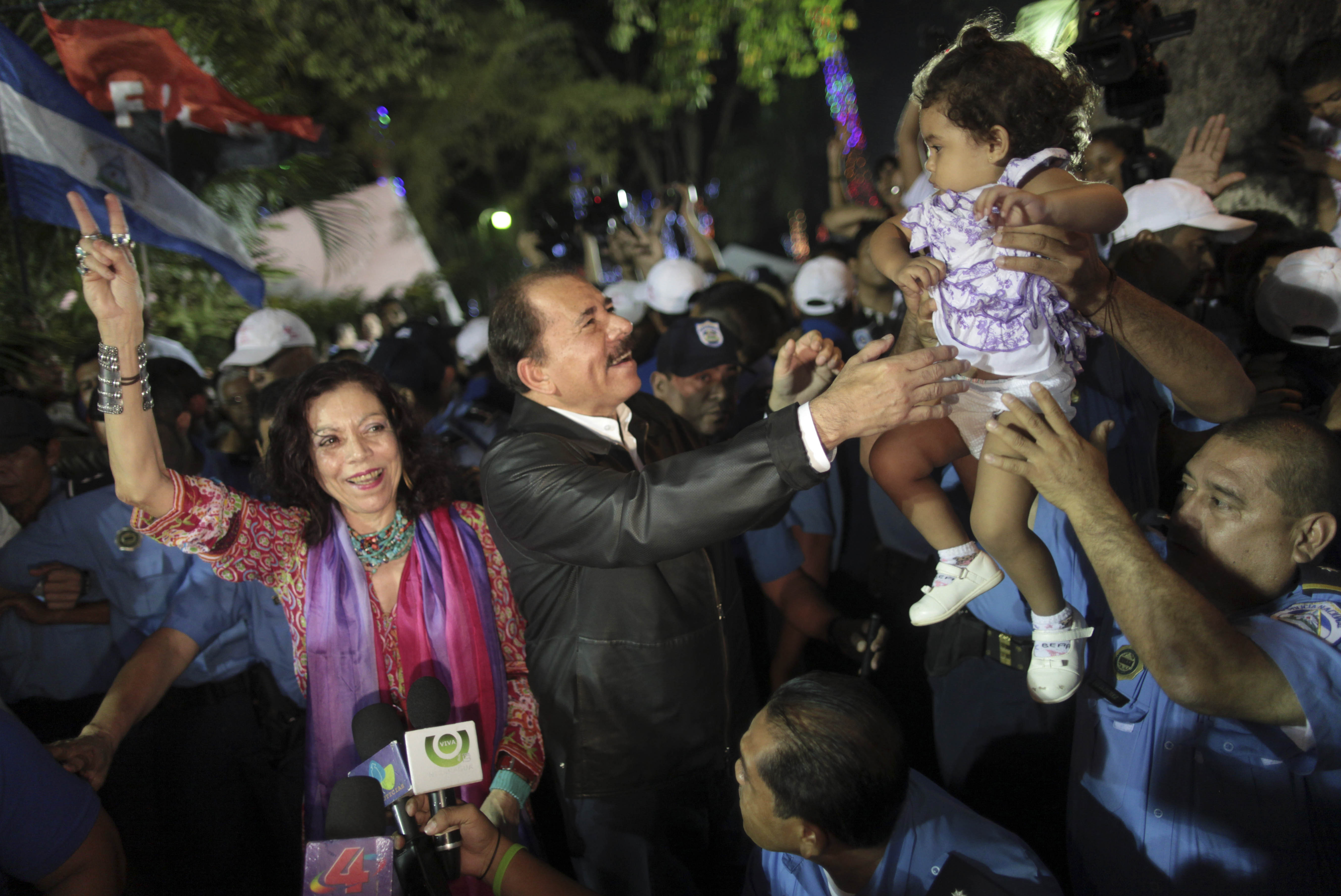 Nicaragua president's running mate: his wife
