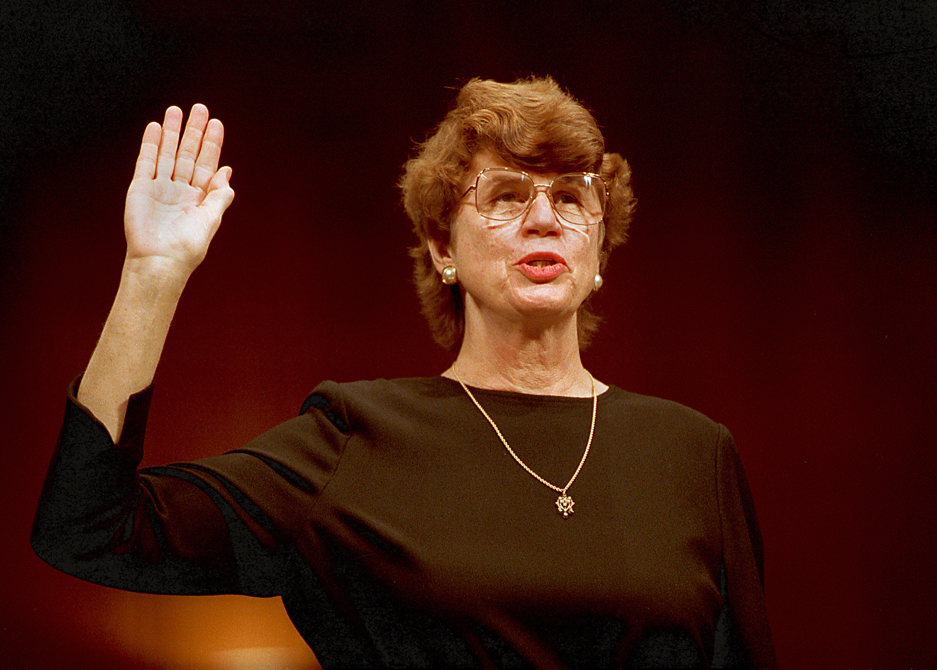FILE - In this Tuesday, March 9, 1993, file photo, U.S. Attorney General-designate Janet Reno is sworn in before the Senate Judiciary Committee on Capitol Hill in Washington. Photo: AP Photo