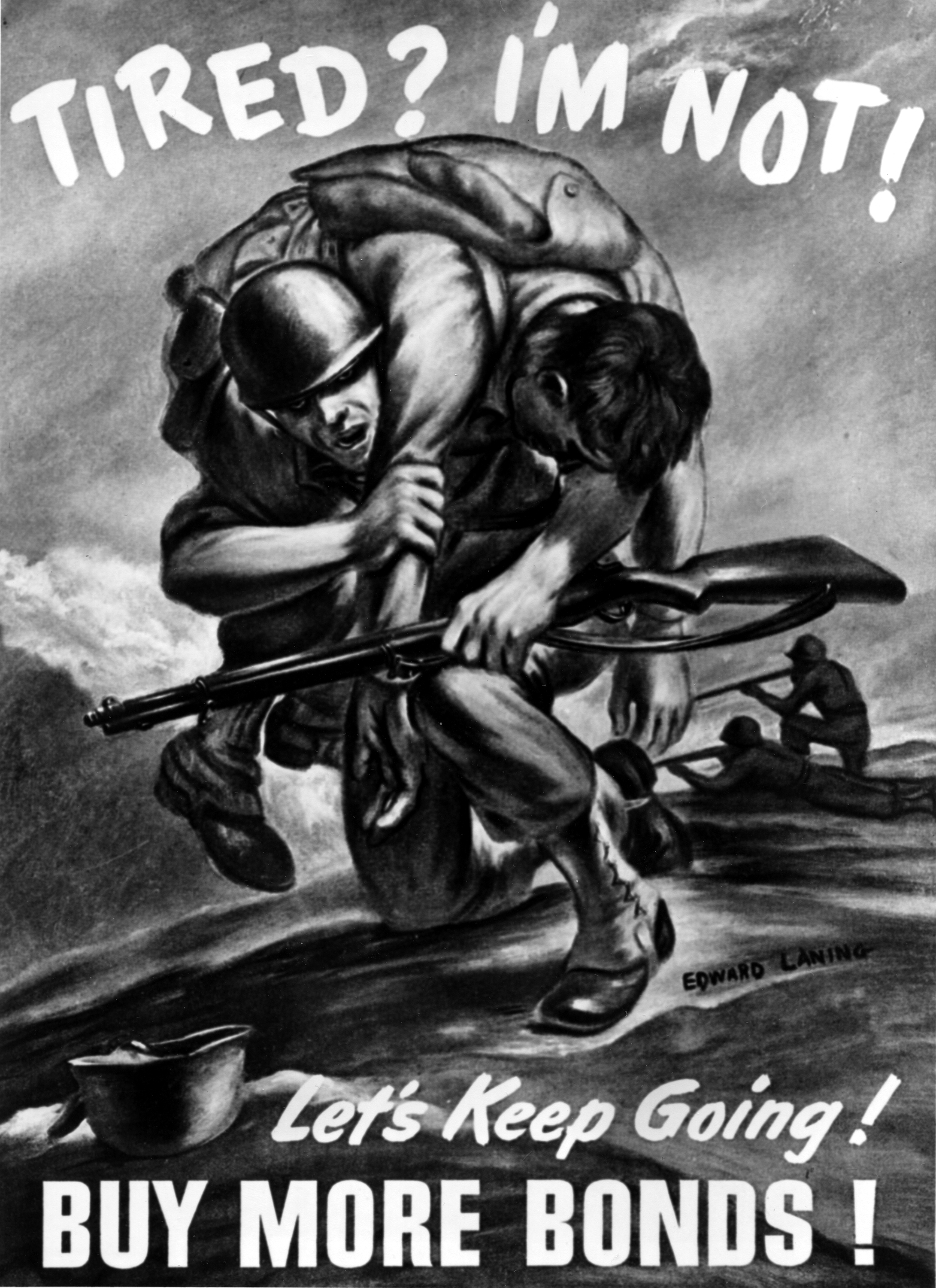 Edward Laning created this war bond poster for the U.S. government to support the war effort. He became nationally well-known for his murals in New York's Public Library. (AP Photo)