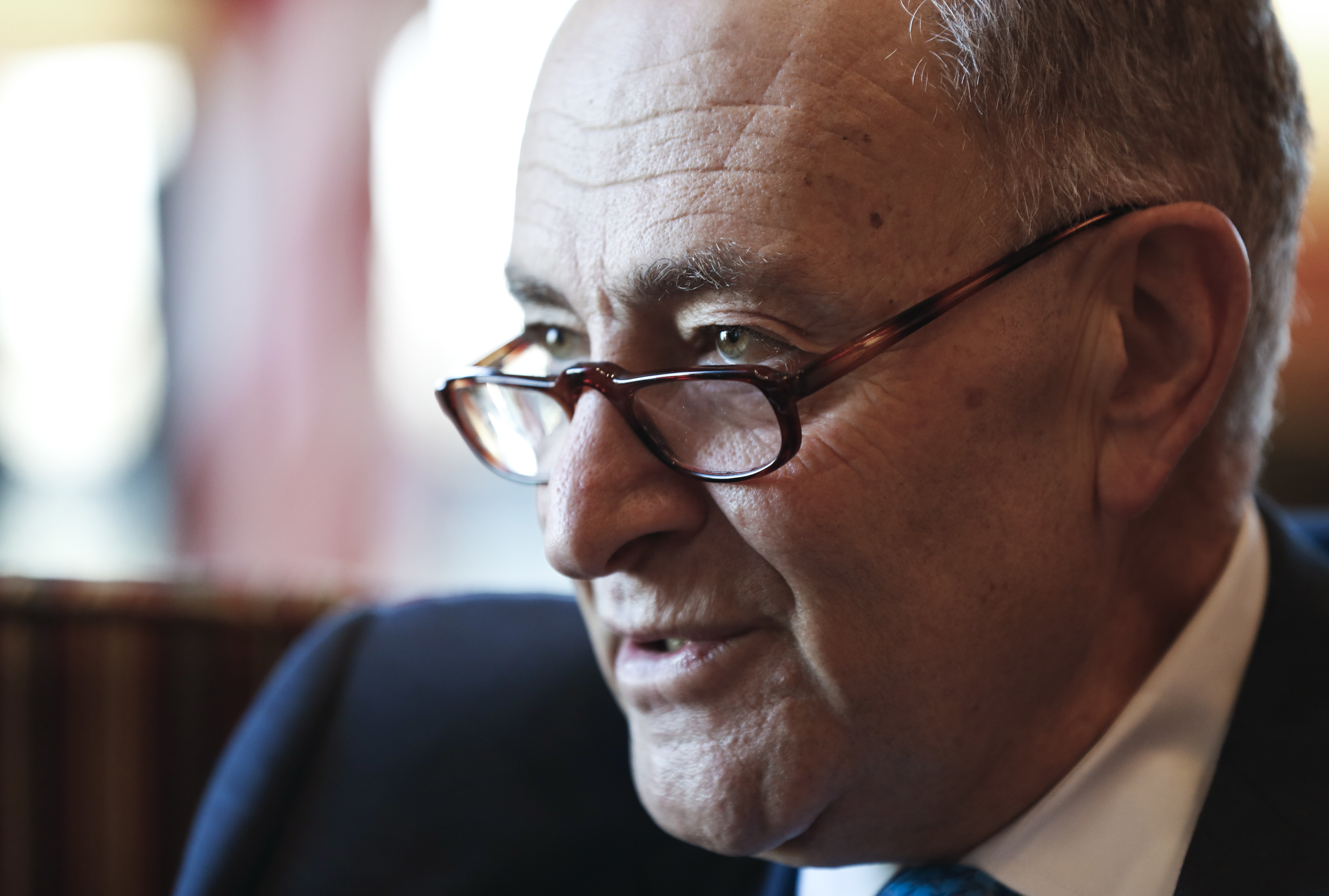 Senate Minority Leader-elect Chuck Schumer of N.Y. speaks during an interview Friday, Nov. 18, 2016. Photo: Alex Brandon, AP Photo