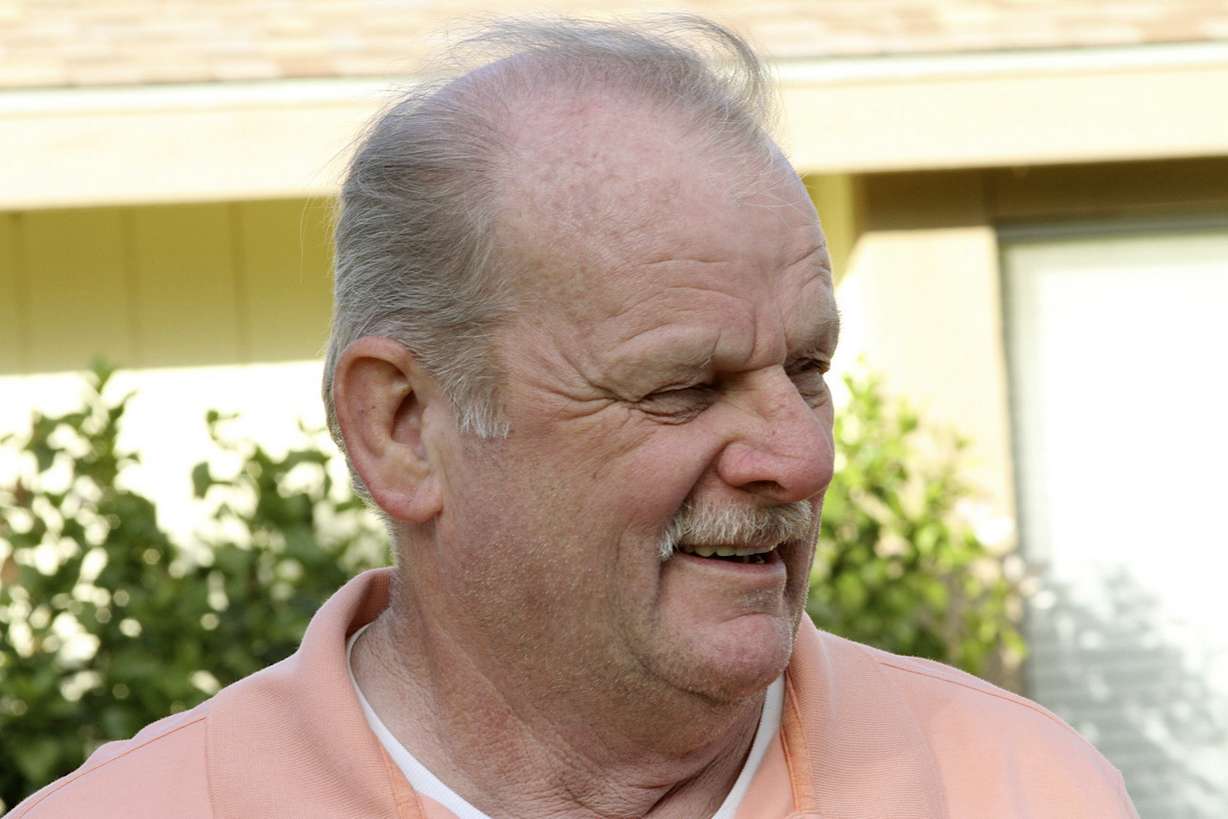 This April 7, 2011 photo released by Lanette Leon shows John Suttles at his 65th birthday party. Suttles died after falling from the back of a truck he was preparing to drive from a Los Angeles studio to an “Avengers” set in New Mexico. (Lanette Leon via AP)