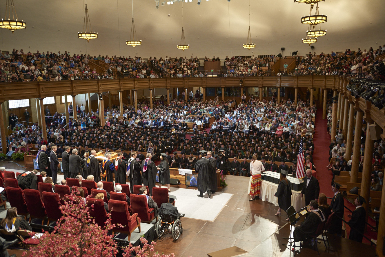 A photo of the 2016 LDS Business College graduation. The school has grown to a population of about 2,100 students. (Photo: LDS Business College)