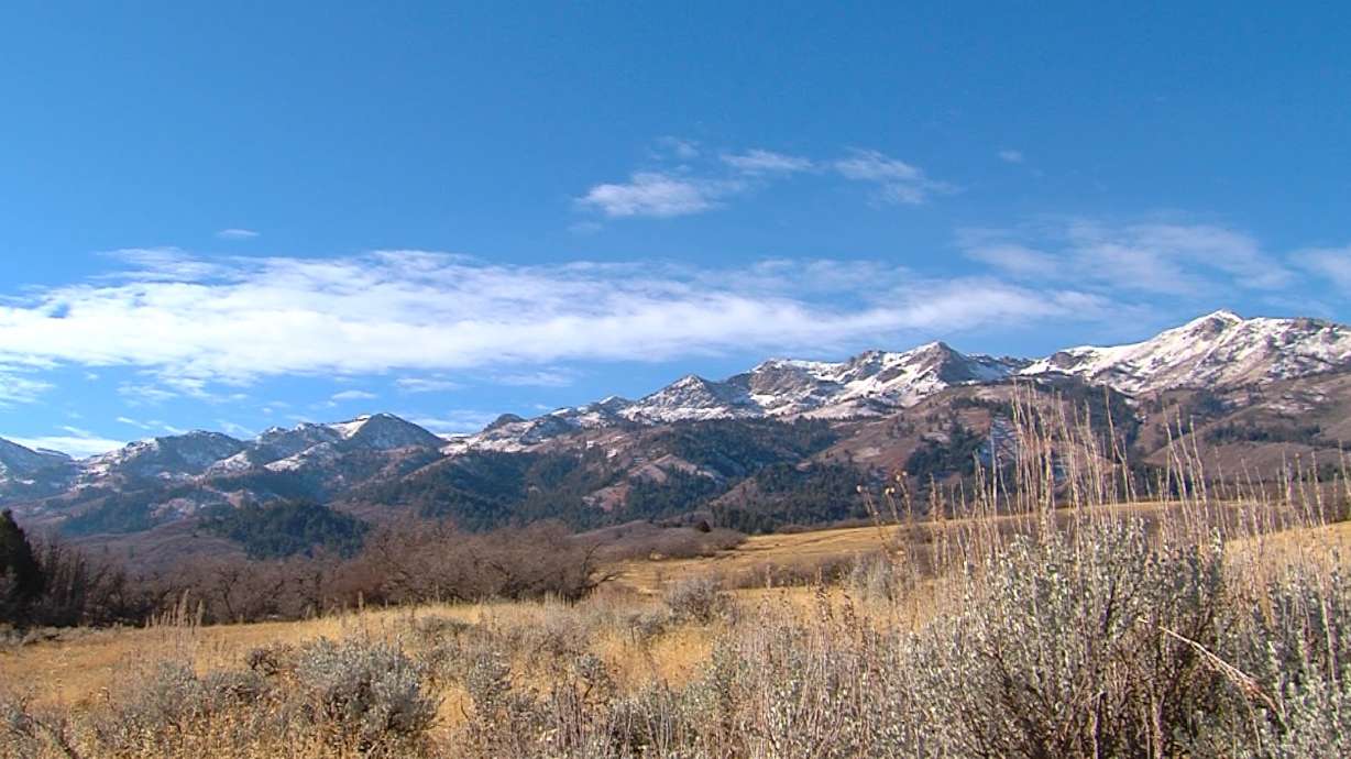 The dispute over the Wasatch Peaks Ranch development in Morgan County has spawned three lawsuits making their way through court. This Nov. 18, 2016, photo, taken from Peterson, in Morgan County, shows the area.