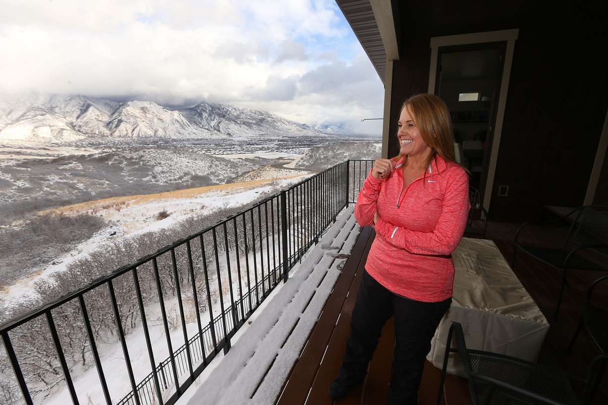 Leigh Brennan talks about the land that she and several hundred others are trying to preserve in Draper on Monday, Nov. 28, 2016. (Photo: Scott G Winterton, Deseret News)