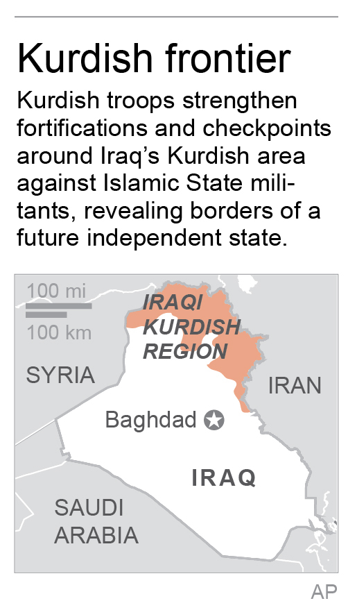 As Iraq's Kurds eye statehood, a border takes shape