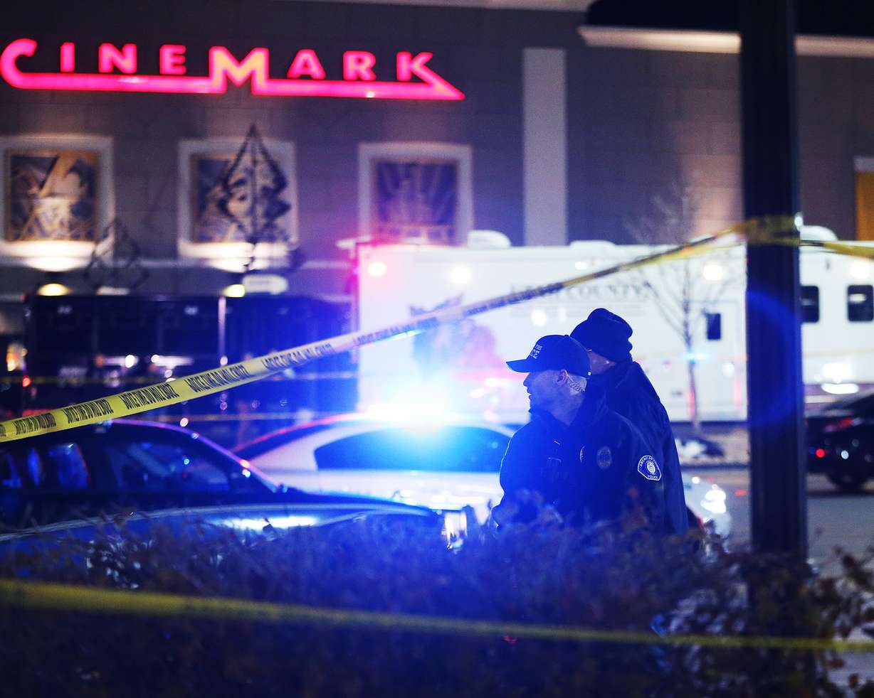 Police investigate the shooting of two people near Wal-Mart and Cinemark movie theater in American Fork on Sunday, Dec. 4, 2016. (Photo: Jeffrey D. Allred, Deseret News)