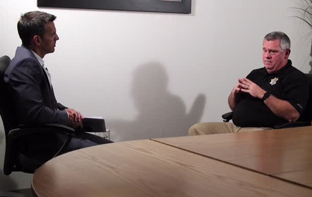 James Hudspeth, director of Adult Probation and Parole, talks with KSL's Mike Headrick. Photo: KSL TV