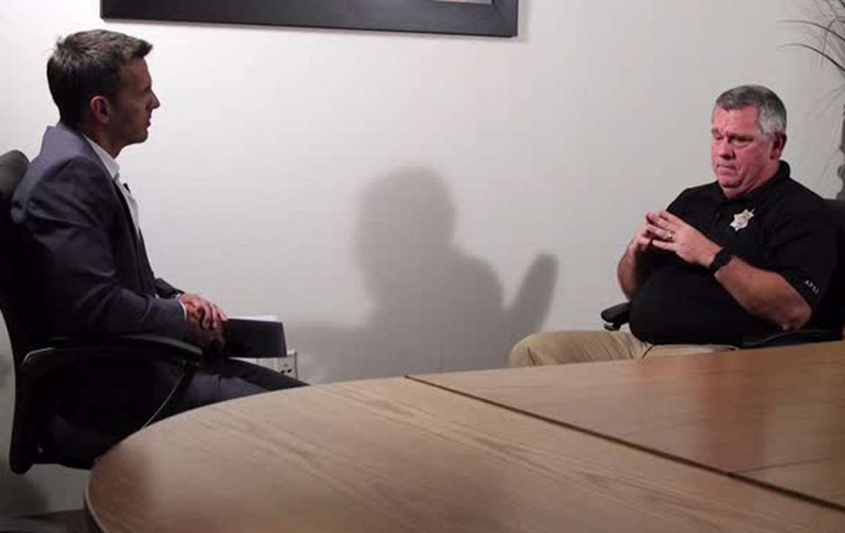 James Hudspeth, director of Adult Probation and Parole, talks with KSL's Mike Headrick. Photo: KSL TV