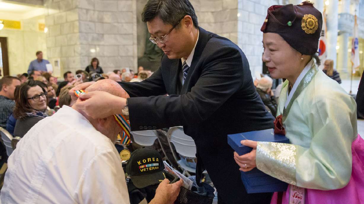 Utah veterans of 'Forgotten War' receive medals from Korean government