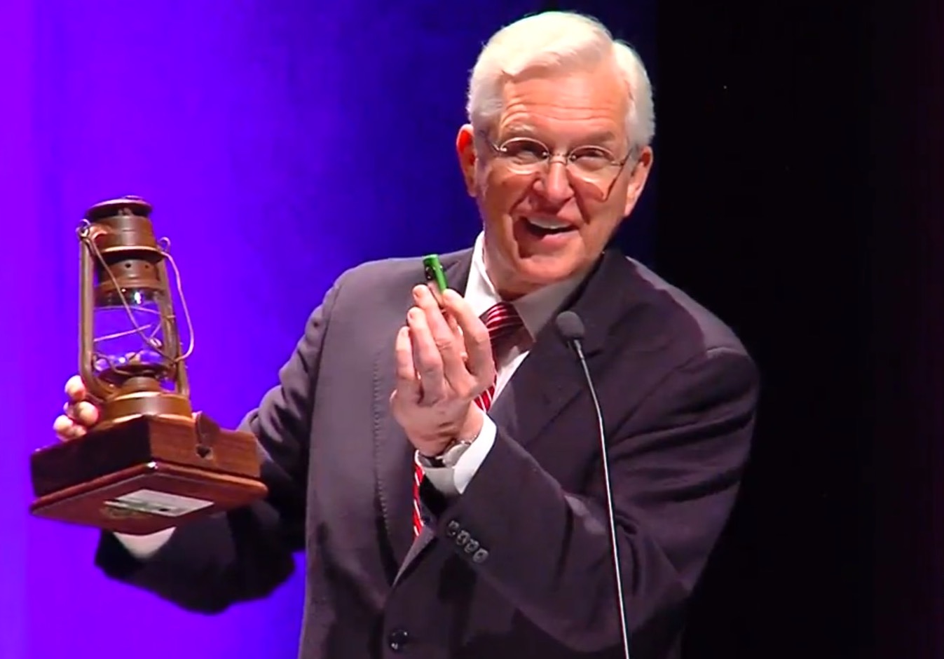 Elder D. Todd Christofferson of the LDS Church's Quorum of the Twelve Apostles presented a USB flash drive containing 1.8 million records of Civil War-era African Americans to the National Museum of African American History and Culture Tuesday, Dec. 6, 2016. The LDS Church's FamilySearch helped index the records for the Freedmen's Bureau Project. (Photo: Sam Penrod, KSL TV)