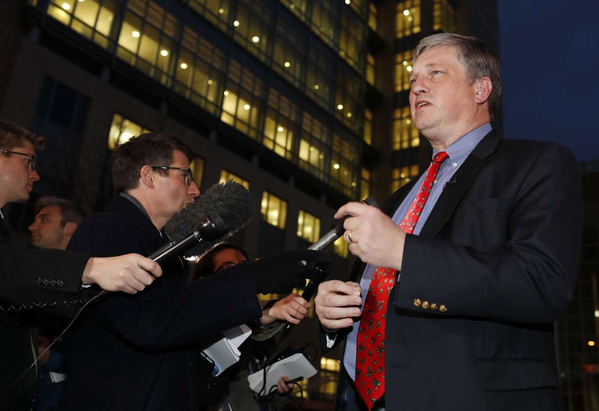 Wayne Williams, Colorado's secretary of state, speaks after arguments in a lawsuit were heard Monday, Dec. 12, 2016, outside the federal courthouse in downtown Denver. Photo: David Zalubowski, AP Photo