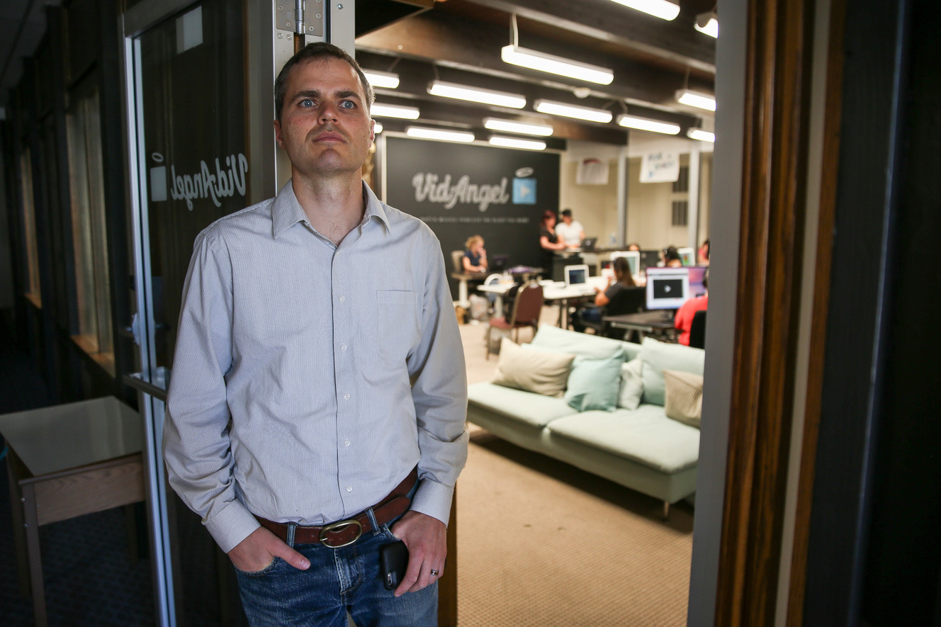 Neal Harmon, cofounder and CEO of VidAngel, poses for a photo at the company's office in Provo on Wednesday, July 20, 2016. (Photo: Spenser Heaps, Deseret News)