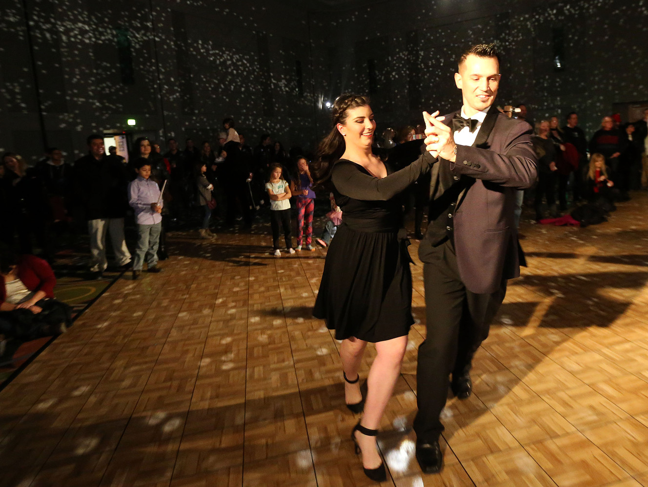 Abrea Delgrosso and Justin Ascione dance at EVE WinterFest at the Salt Palace in Salt Lake City on Thursday, Dec. 31, 2015. (Photo: Kristin Murphy, Deseret News)