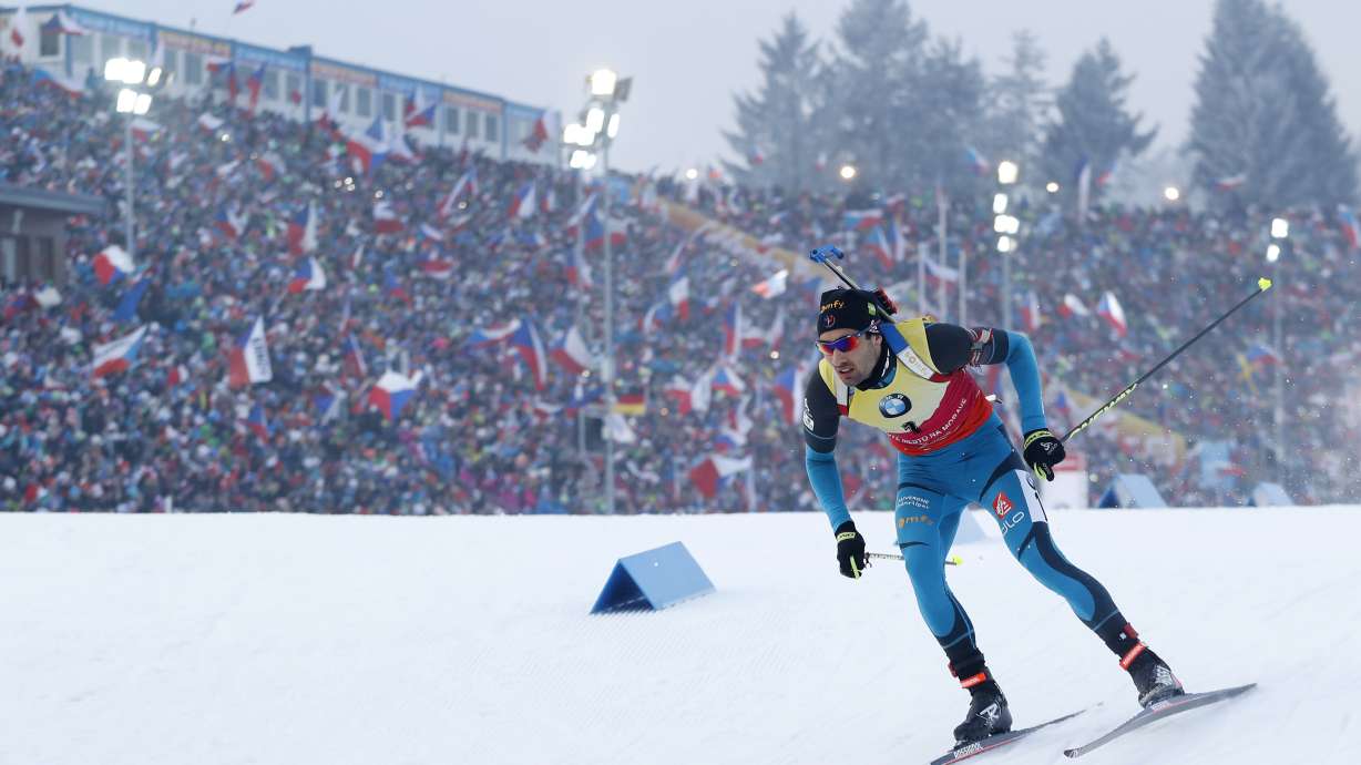 France's Fourcade, Chevalier win biathlon World Cup pursuits