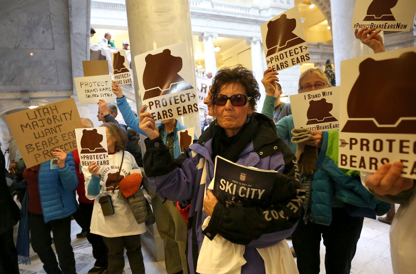 Supporters of a potential Bears Ears national monument attend a rally at the state Capitol in Salt Lake City, Monday, Dec. 19, 2016. (Photo: Kristin Murphy, Deseret News)