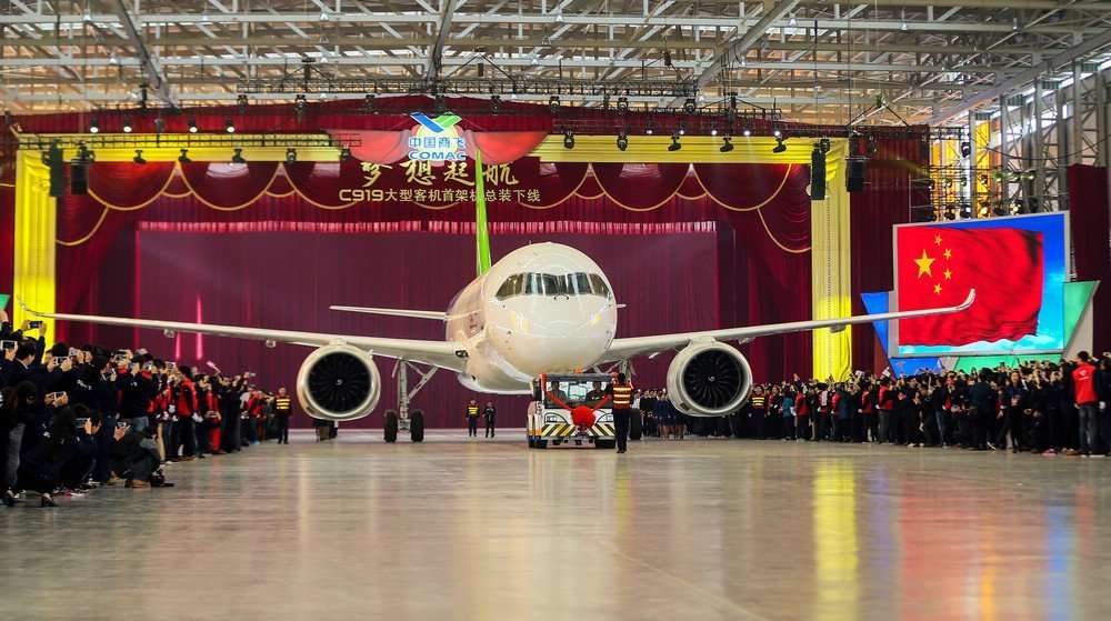 China's first big airliner will be flown in 2017. The Comac C919 is aimed to compete with the Boeing 737 and Airbus A320. Photo: Comac