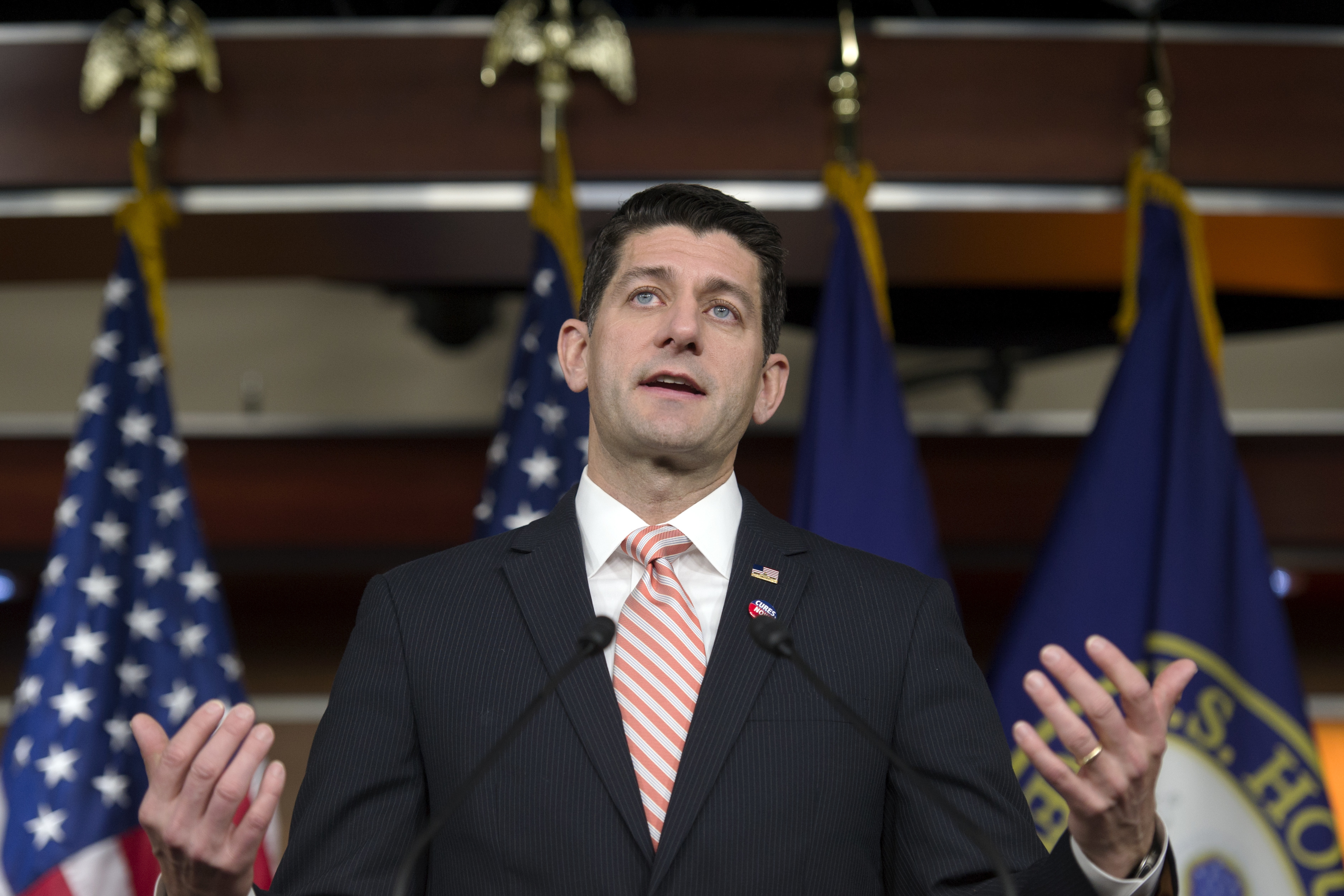 In this Dec. 8, 2016 file photo, House Speaker Paul Ryan of Wis. speaks during a news conference on Capitol Hill in Washington. Photo: AP Photo