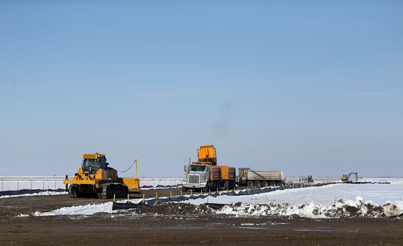 (Photo: Kristin Murphy, Deseret News) Construction of a temporary road to access the new prison site is underway in Salt Lake City on Wednesday, Dec. 28, 2016.