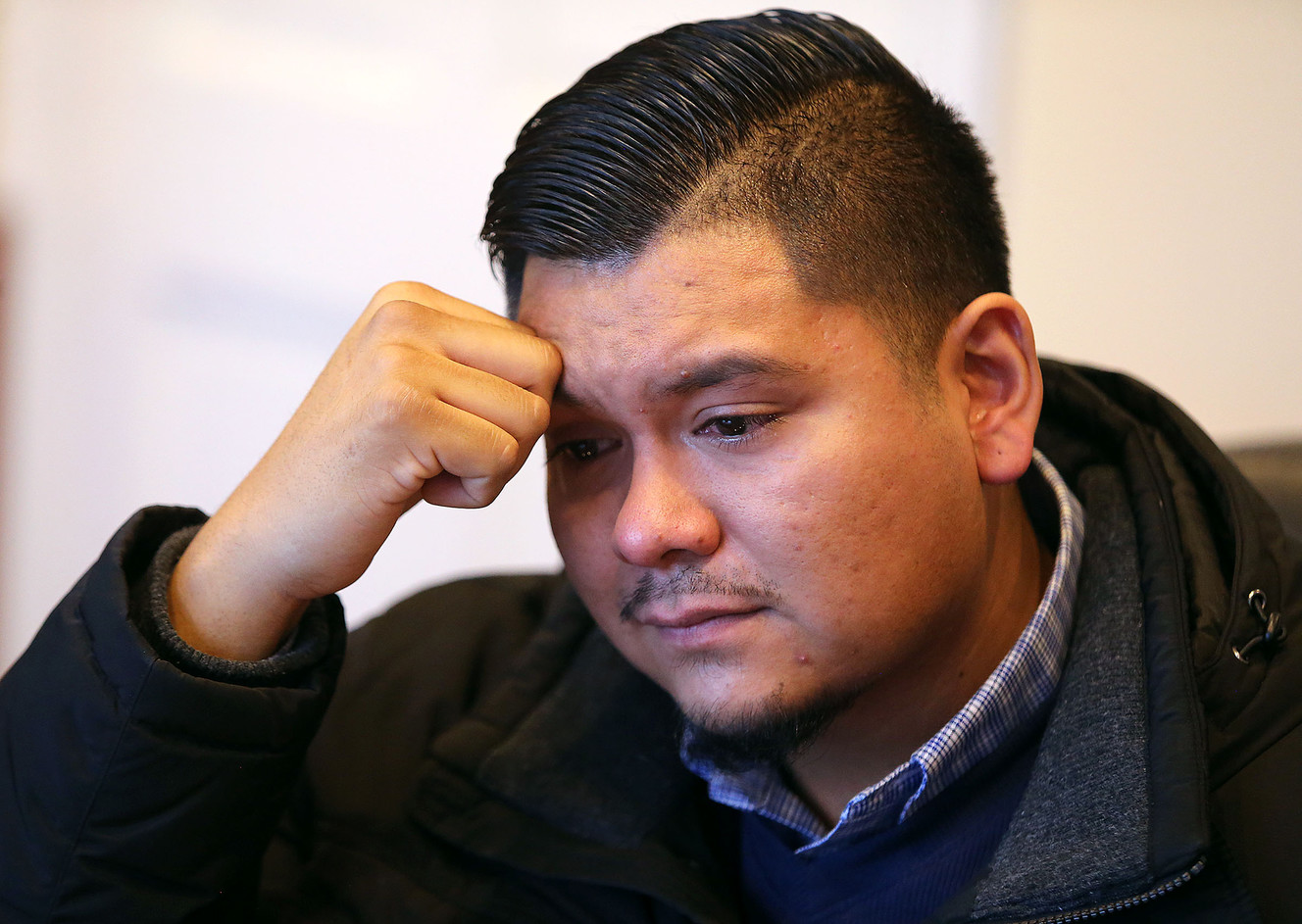 Aljerino Ramirez gets emotional during an interview at his attorney Eric Olson's office in Salt Lake City on Tuesday, Jan. 3, 2017. Ramirez's mother and two sisters were killed by a drunken driver who driving back to Utah after being served alcohol at the Peppermill Casino in Wendover. (Photo: Kristin Murphy, Deseret News)