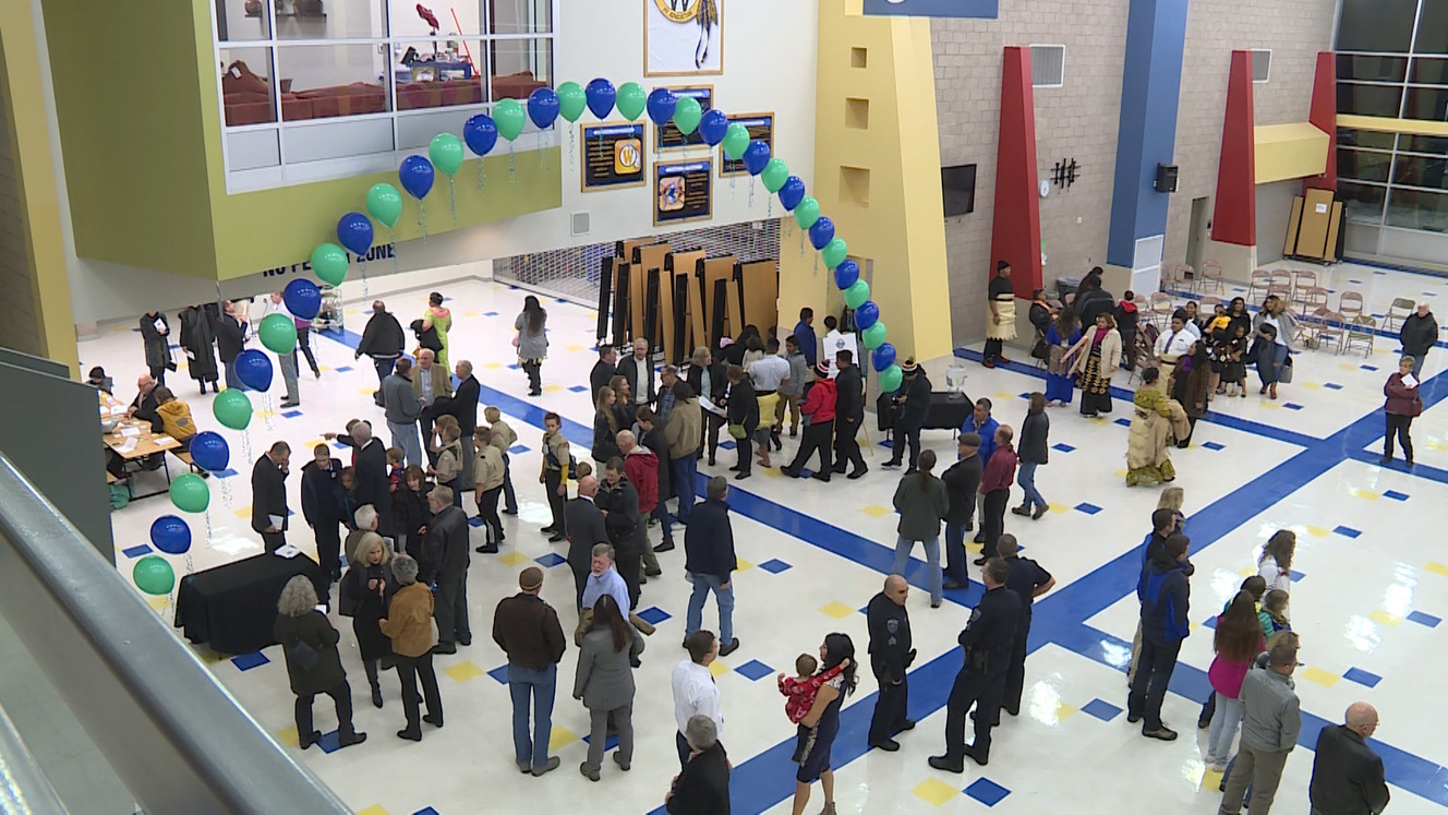 Millcreek residents mingle and enjoy refreshments following the swearing-in ceremony Tuesday, Jan. 3, 2017. Photo: Steve Breinholt, KSL TV