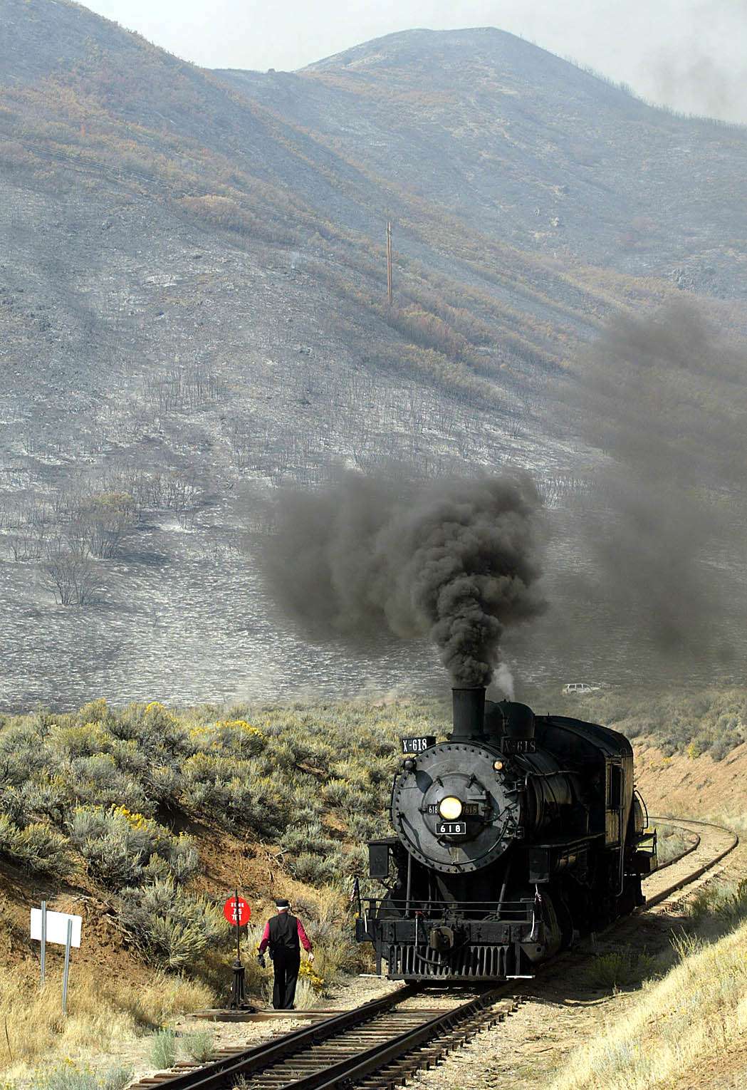 The Heber Creeper engine prepares to turn around and head back seven miles out from the Heber Depot in 2003. (Photo: Deseret News Archives)