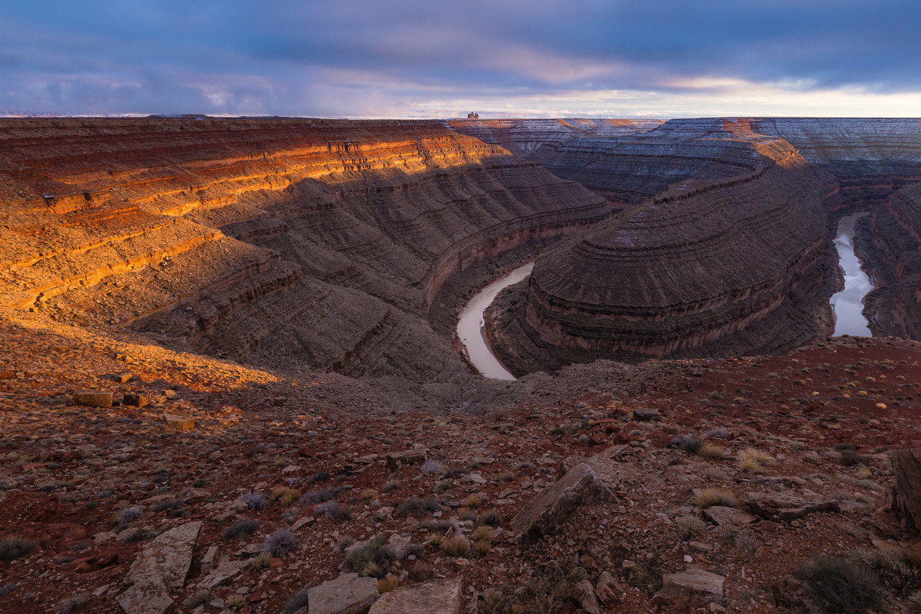 View of the San Juan River at sunset on Dec. 31, 2016, from Goosenecks State Park. (Photo: Dave Cawley, KSL)