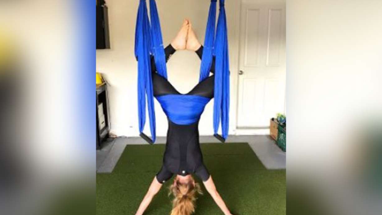 Take a swing at aerial yoga at home