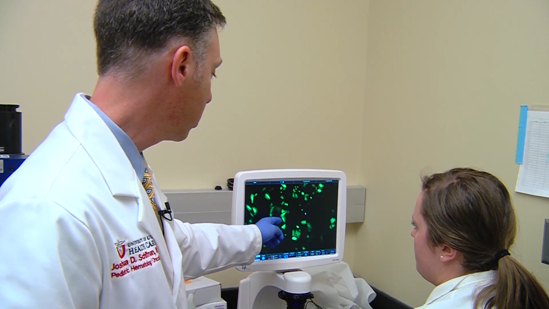 Dr. Joshua Schiffman and a team of researchers at the University of Utah say a protein found in elephant blood appears to attack and destroy cancer cells found in humans. (Photo: Mike Anderson, KSL TV)