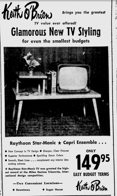 An ad that ran in a 1956 edition of the Deseret News.