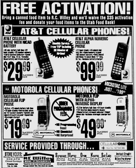 An ad that ran int the Feb. 1, 1995 edition of the Deseret News.