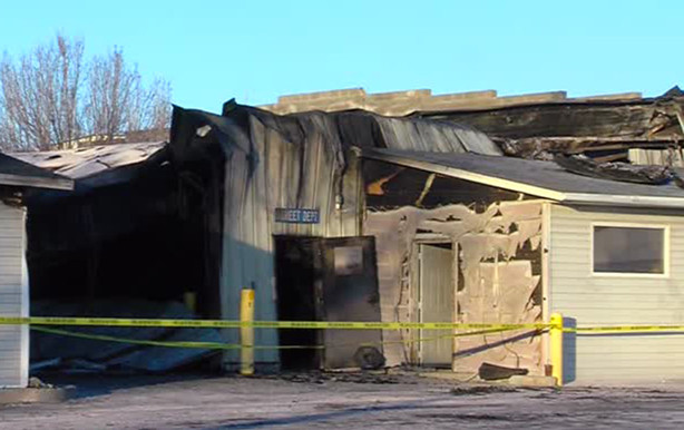 Snowplows damaged in a fire at Sandy public works building Friday, Jan. 27, 2017. (Photo: KSL TV)