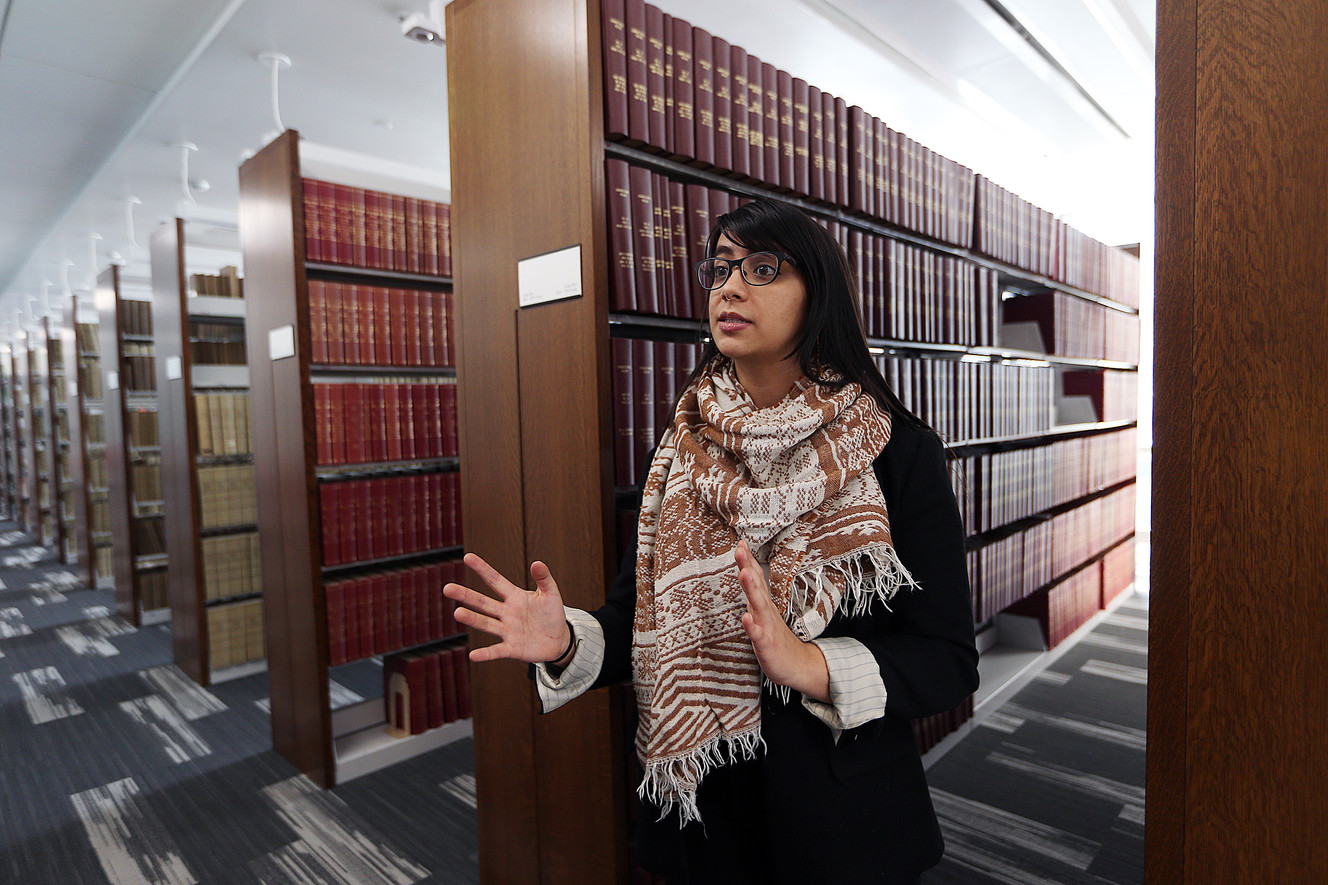 Mel Moeinvaziri, law student and fellow with the Pro Bono Initiative at the University of Utah, is interviewed in Salt Lake City on Monday, Jan. 30, 2017. She is the daughter of Iranian immigrants. (Photo: Ravell Call, Deseret News)