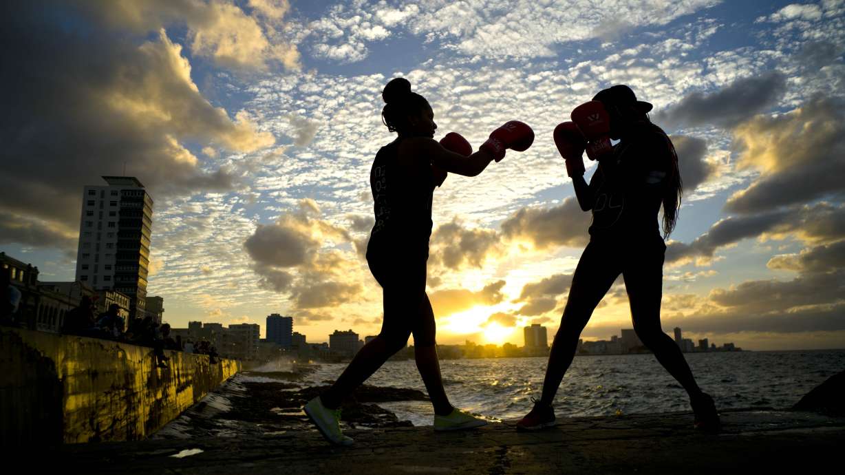 AP PHOTOS: Women demand Cuba support 1st female boxing team