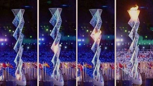 The Olympic flame is lit in Salt Lake City, 2002. (Photo: Google)