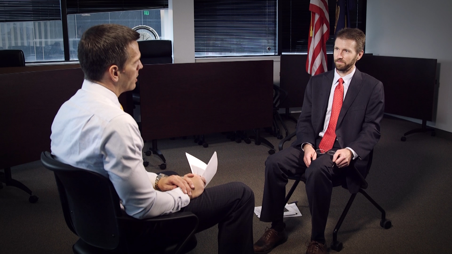 KSL TV's Mike Headrick talks to Greg Johnson. (KSL TV)